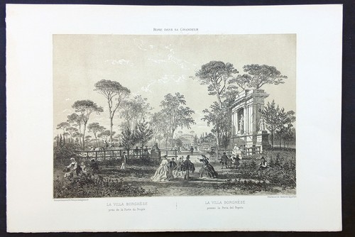 Stampa antica benoist - antica, 1870