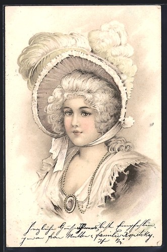 Litografia giovane donna - litografia,