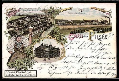 Litografia pilsen hotel - litografia, pilsen,
