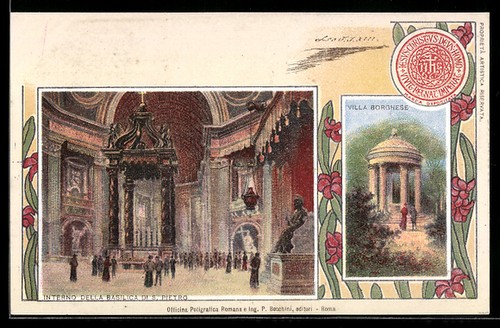 Litografia roma villa - litografia,